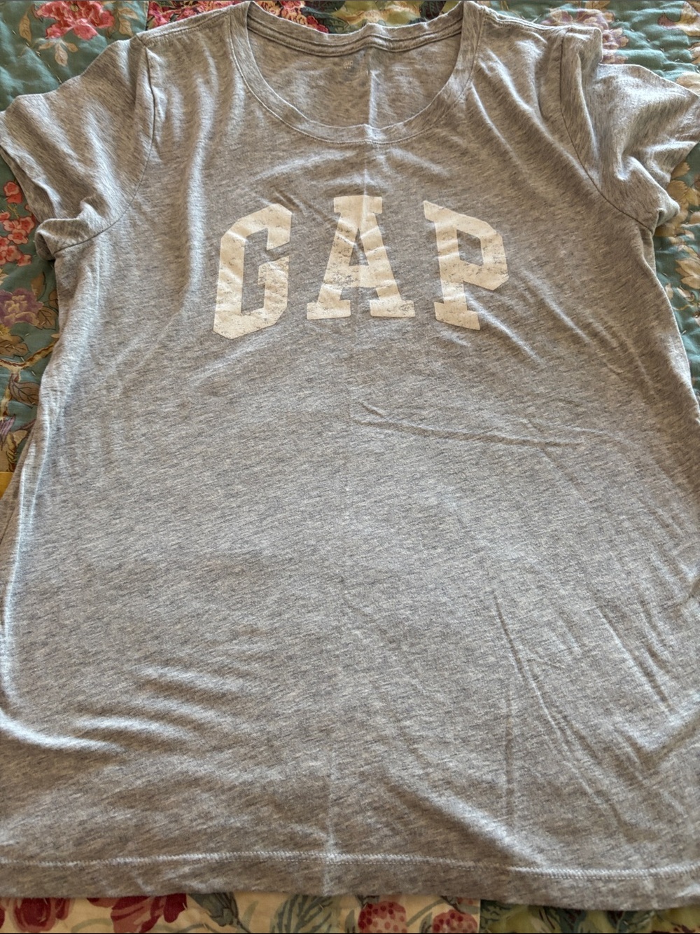 GAP Gray Short Sleeve Logo Tee